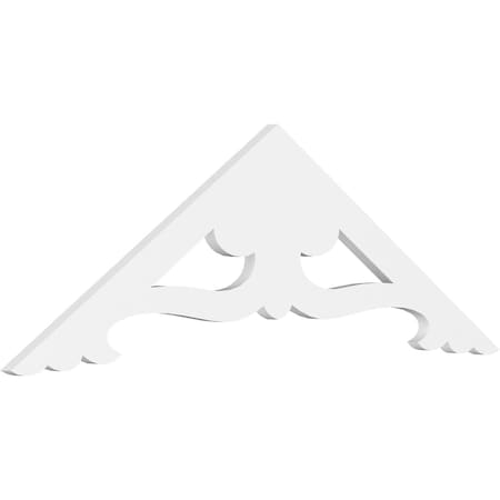 Ekena Millwork Pitch Cornelia Architectural Grade PVC Gable Pediment, 48"W x 8"H x 1"P (4/12) GPP048X008X100CRN